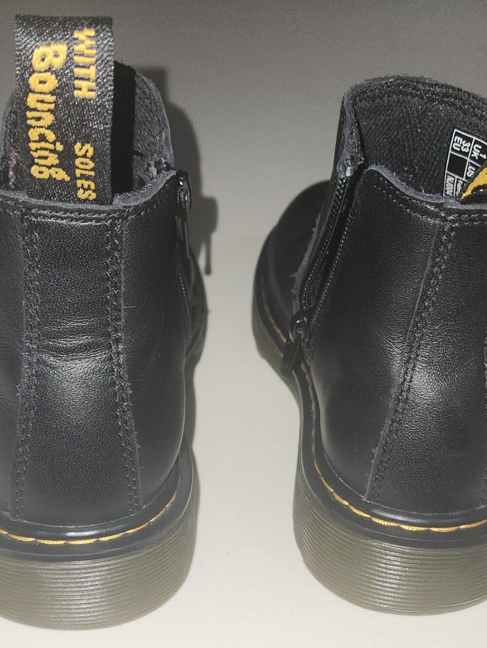 Dr. Martens Kids AirWair With Yellow Stitching Size 2 Toddler - Picture 8 of 9